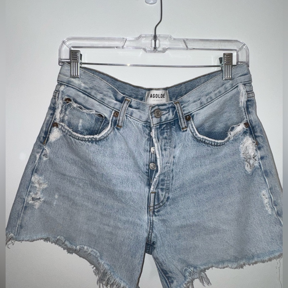 agolde denim shorts